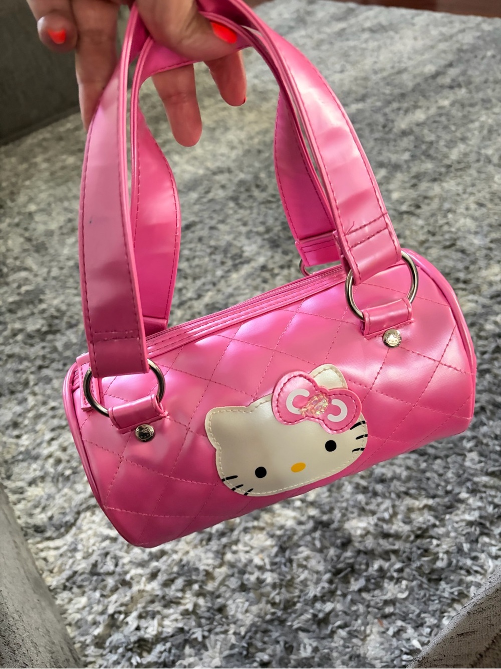 Vintage Y2K 2007 Sanrio Hello Kitty Pink Barrel Purse